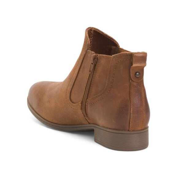 COBB HILL ROCKPORT Brown Leather Crosbie Paneled Comfort Booties - Picture 2 of 2